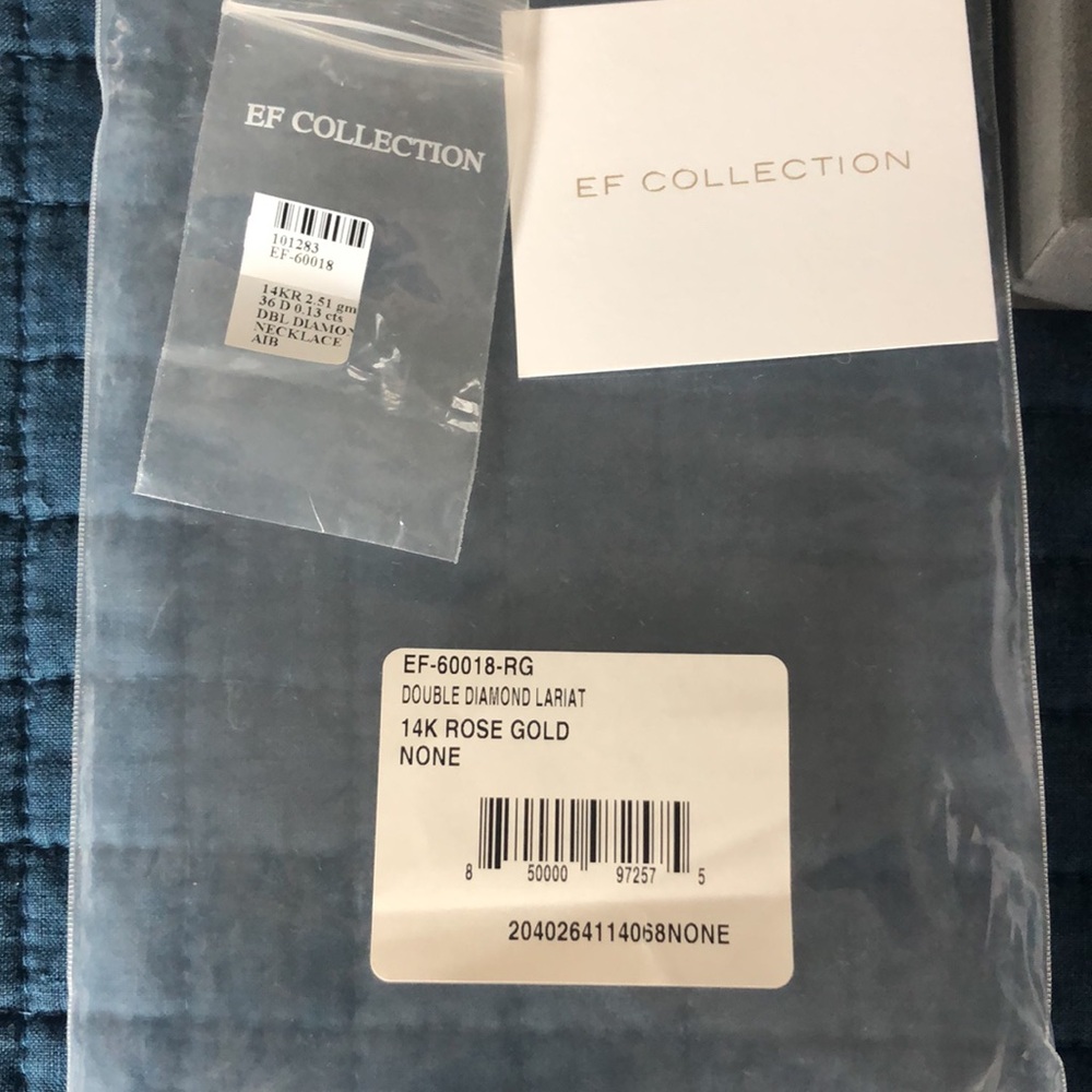 Ef Collection Double Diamond Lariat Necklace - image 2